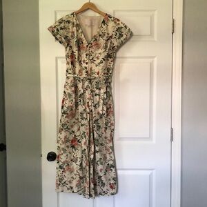 Floral Cropped Jumpsuit - size 4
